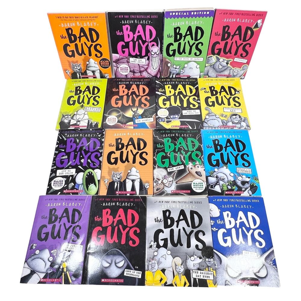 The Bad Guys Book Lot 1-16 Books Missing #6 and #15 Good Condition